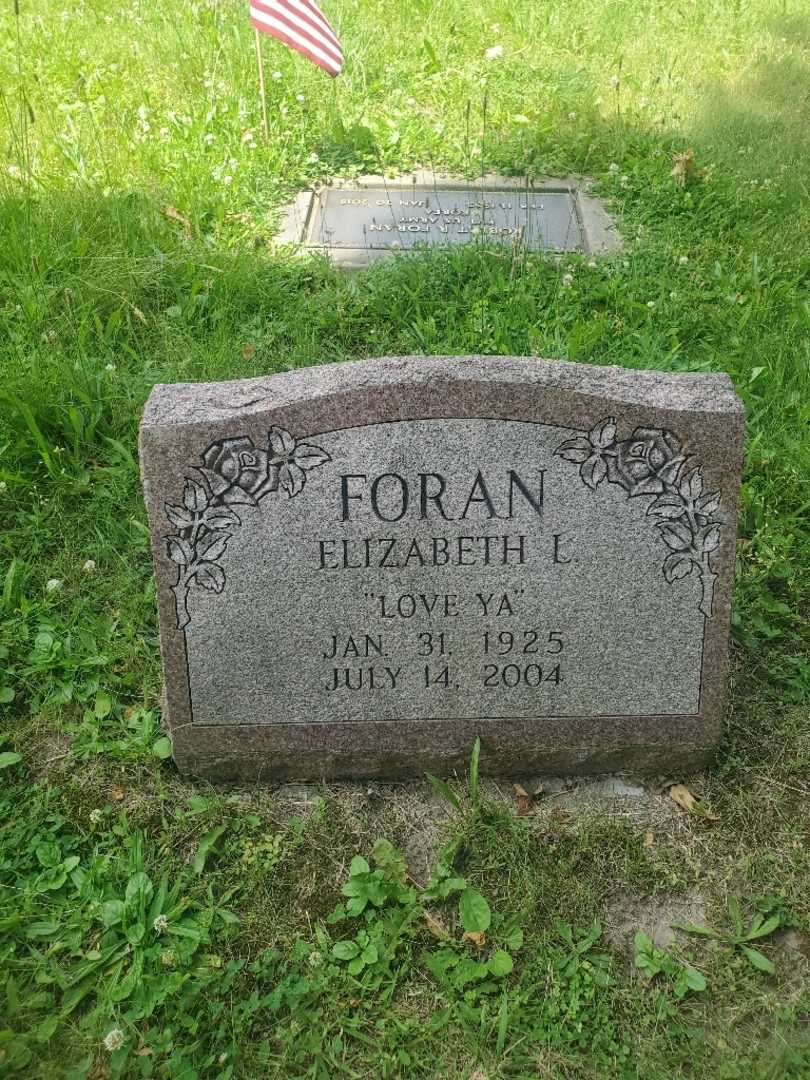 Elizabeth L. "Love Ya" Foran's grave. Photo 3