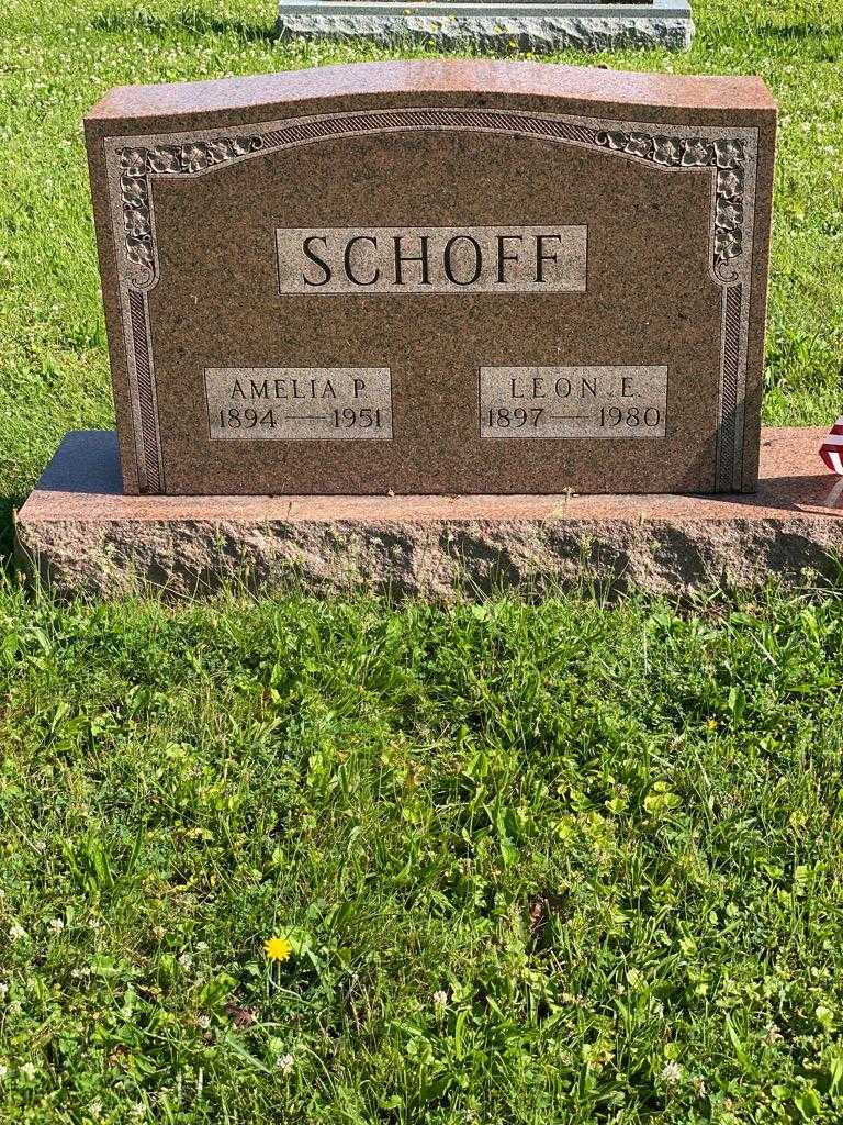 Leon E. Schoff's grave. Photo 3