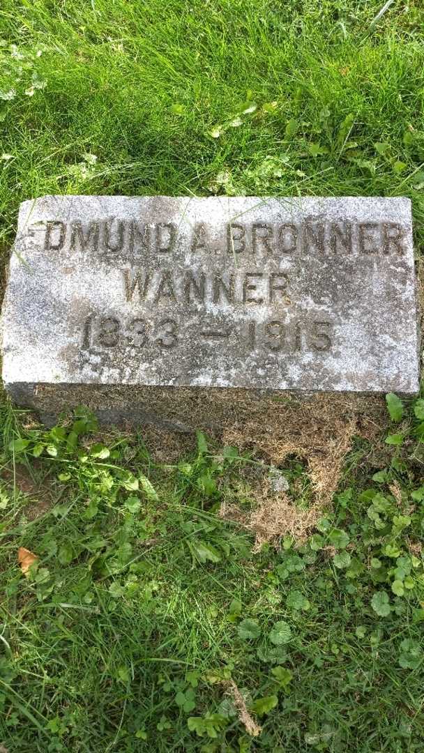 Edmund A. Bronner Wanner's grave. Photo 3