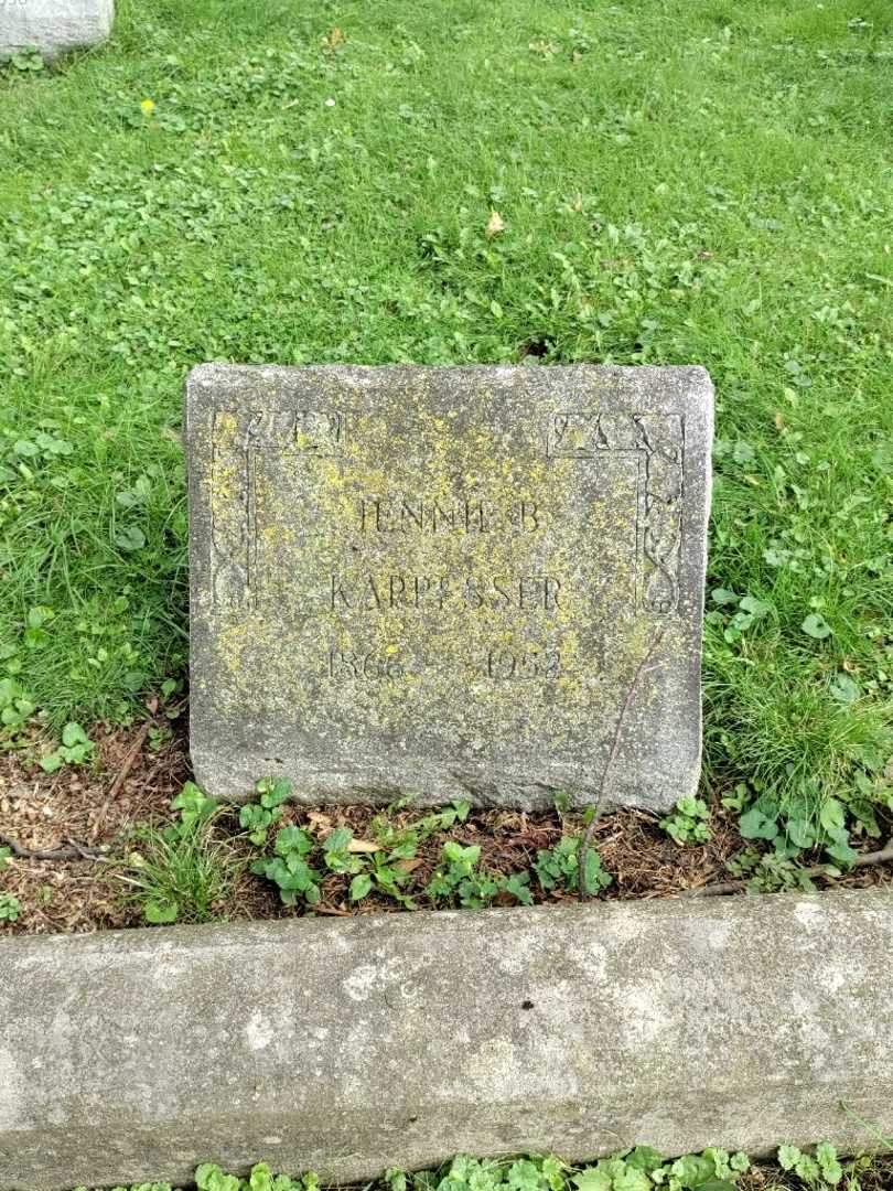 Jennie B. Kappesser's grave. Photo 2