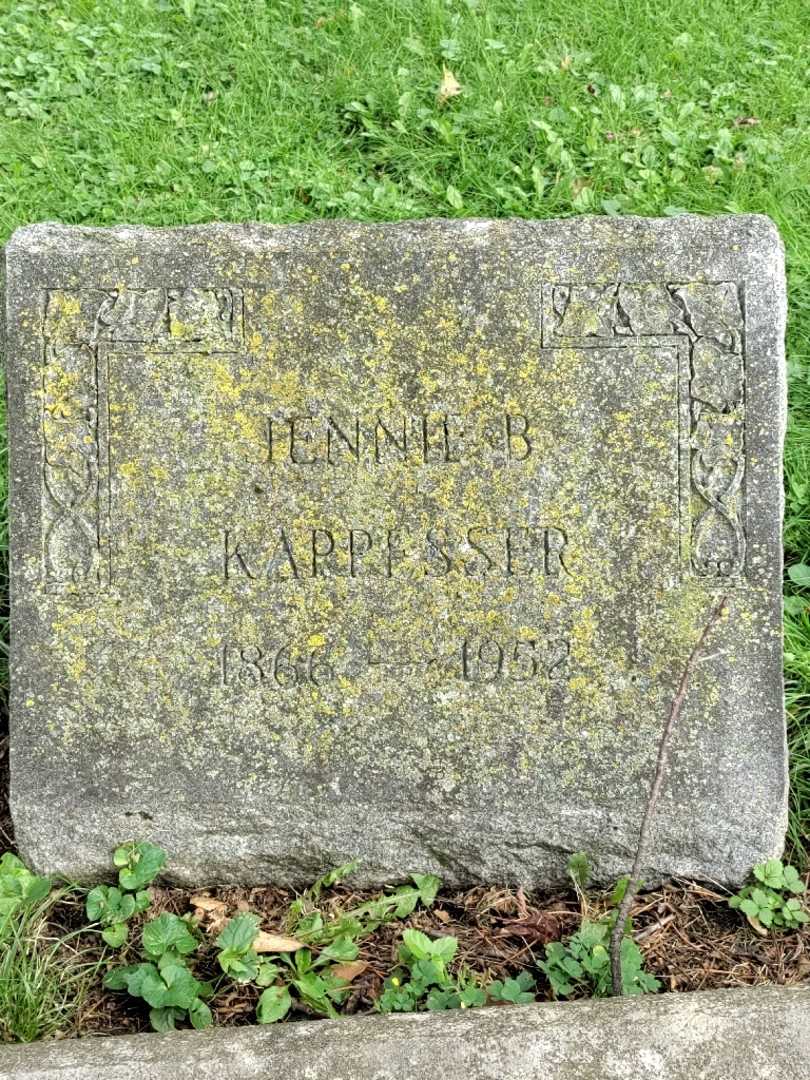 Jennie B. Kappesser's grave. Photo 3