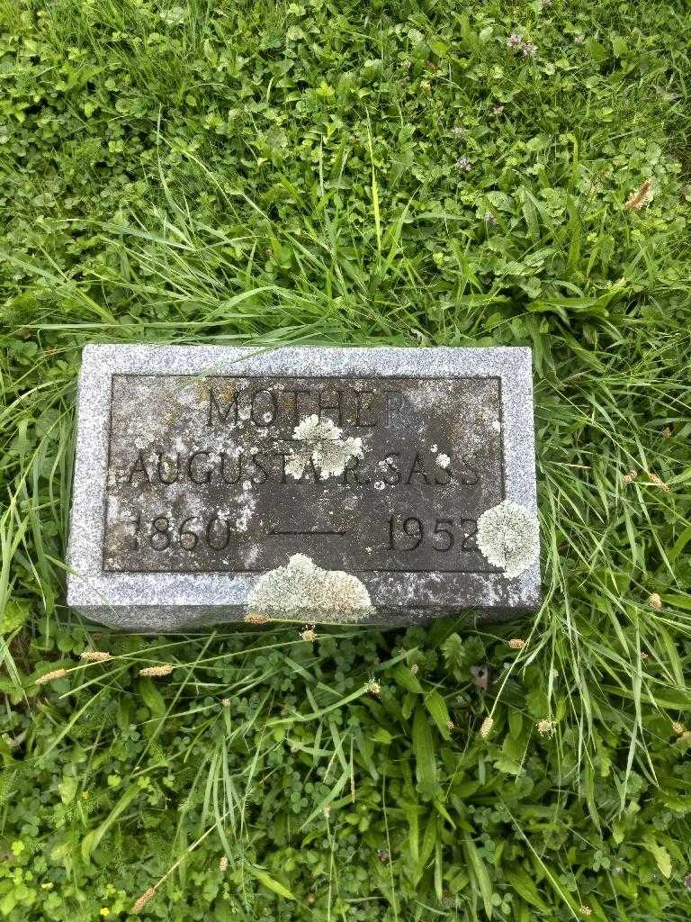 Augusta R. Sass's grave. Photo 1