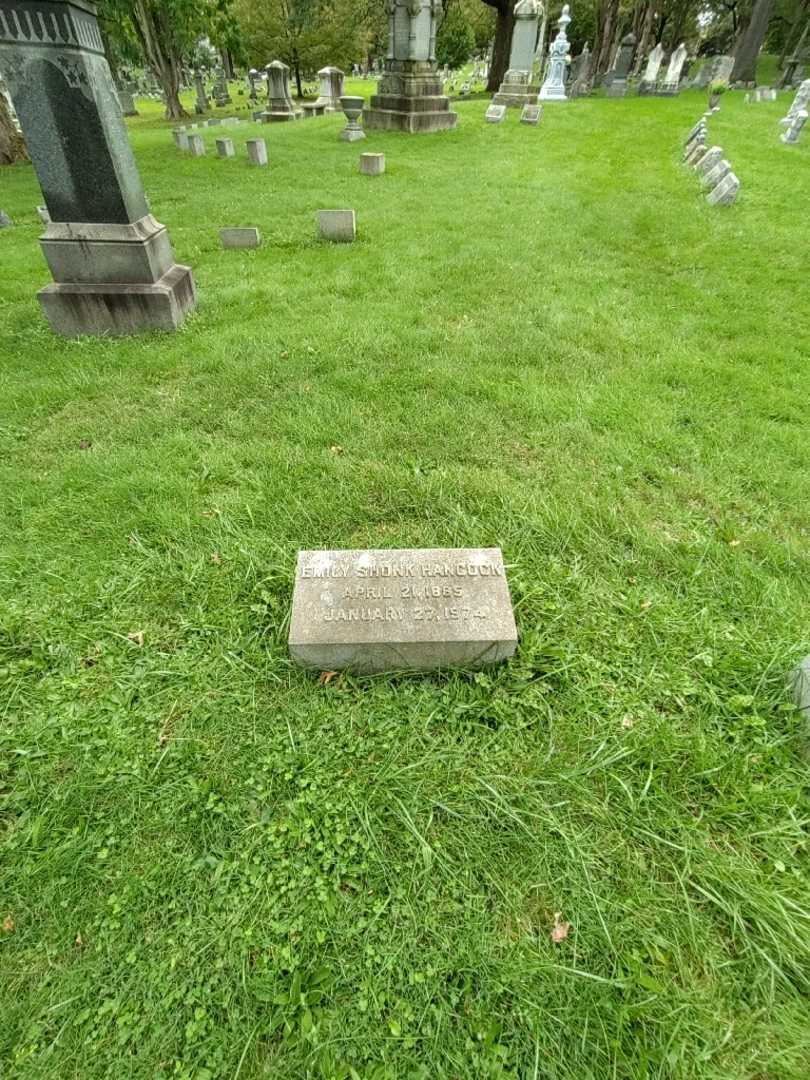 Emily Shonk Hancock's grave. Photo 1
