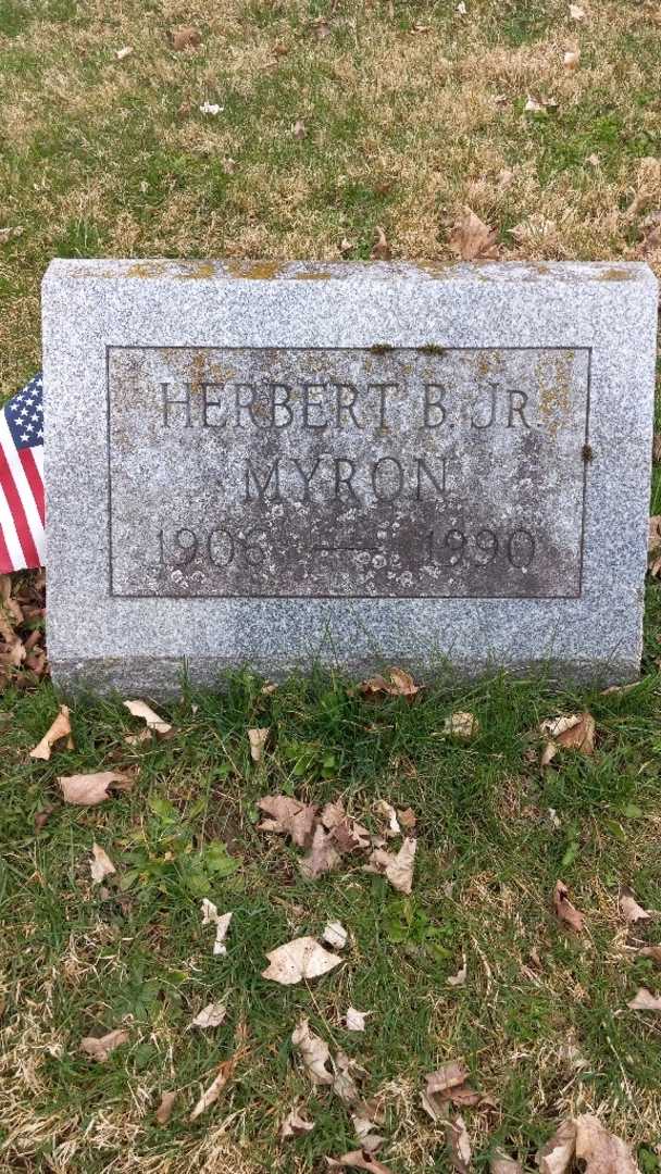 Herbert B. Myron Junior's grave. Photo 17