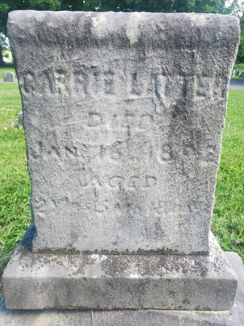 Caroline "Carrie" Latter Rosemen's grave. Photo 3