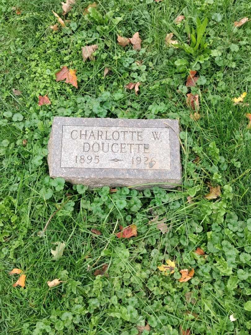 Charlotte W Matilda Doucette's grave. Photo 2