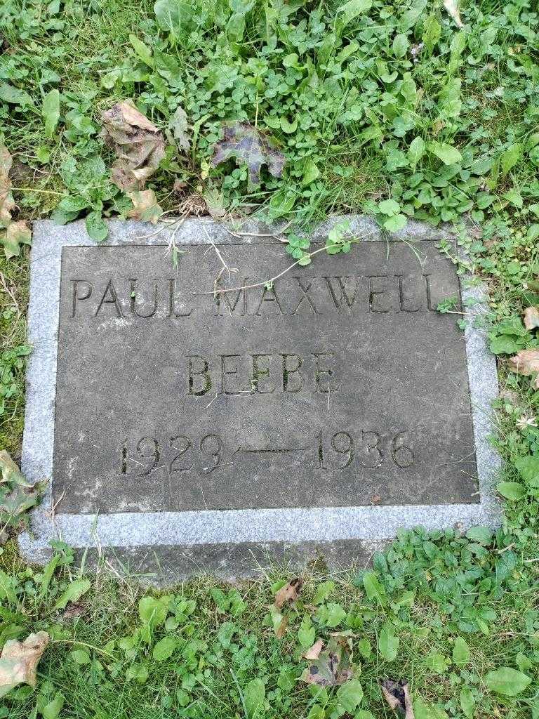 Paul Maxwell Beebe's grave. Photo 2