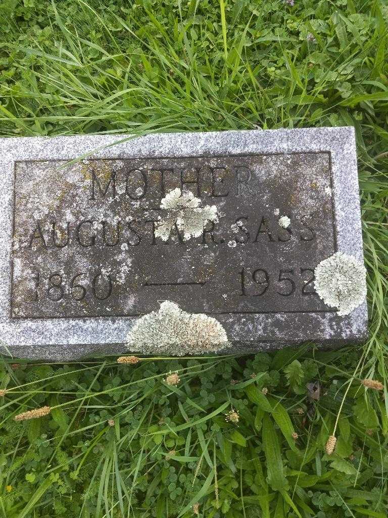 Augusta R. Sass's grave. Photo 2