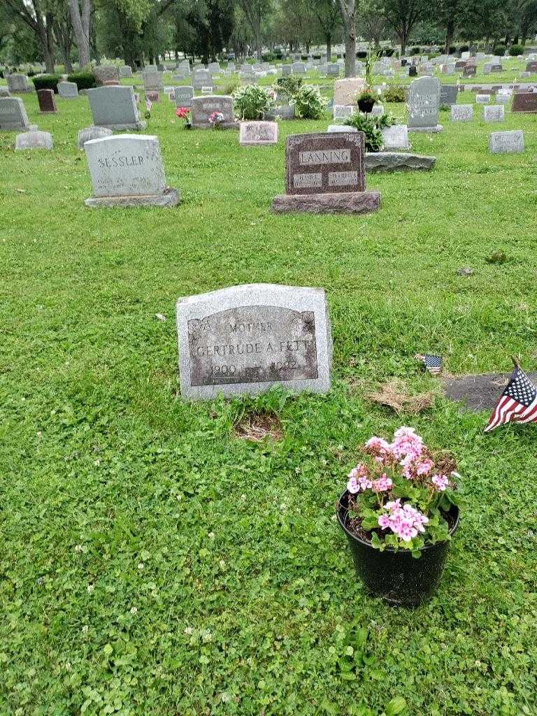 Gertrude A. Fett's grave. Photo 1