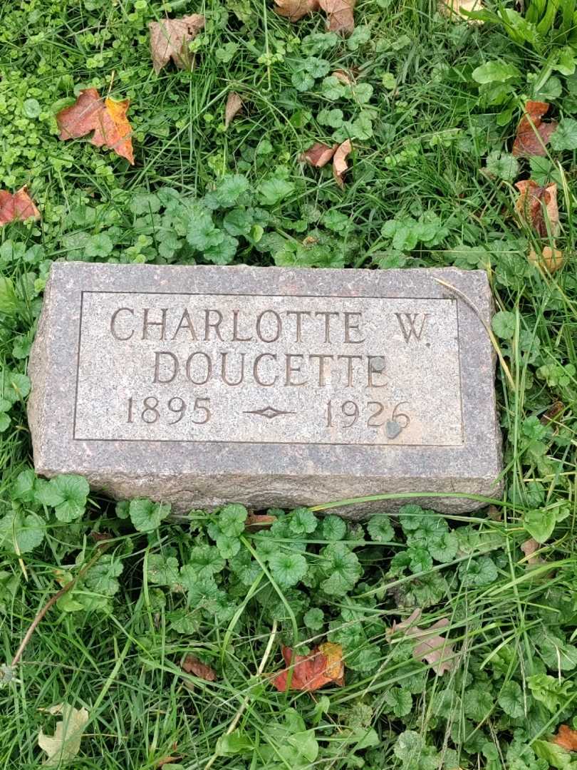 Charlotte W Matilda Doucette's grave. Photo 3