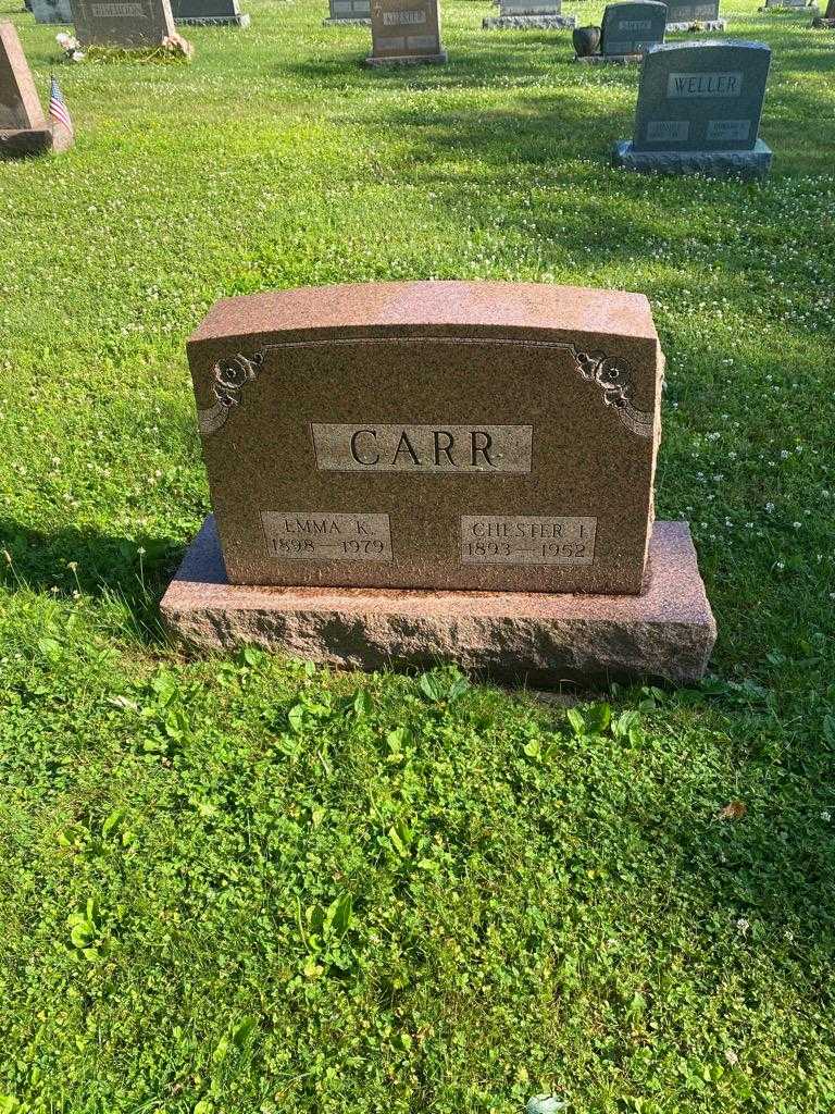 Emma K. Carr's grave. Photo 2