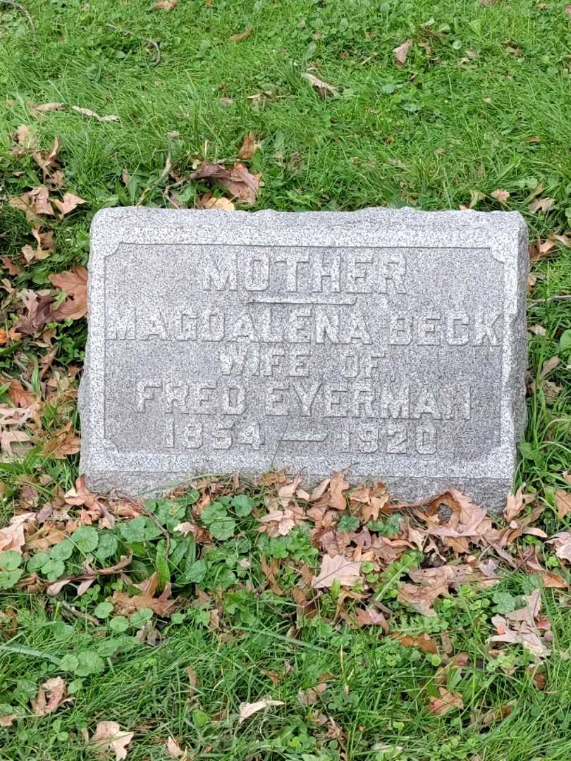 Magdalena Beck Eyerman's grave. Photo 3