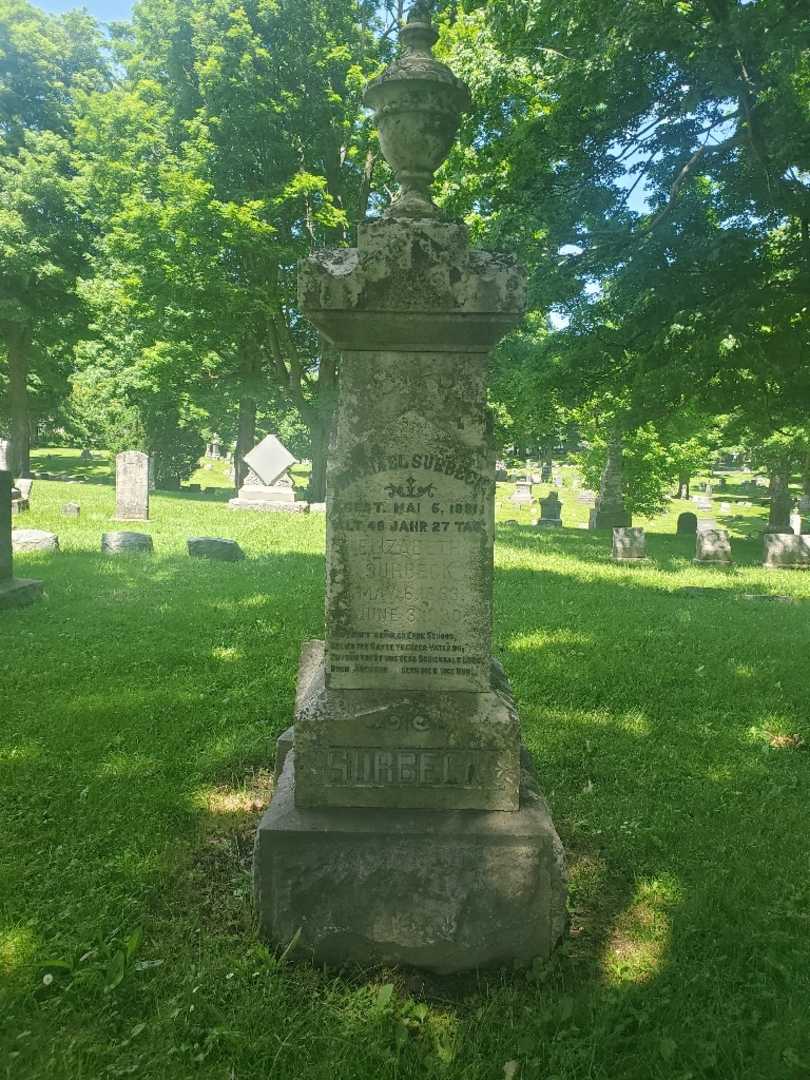 Elizabeth Surbeck's grave. Photo 3