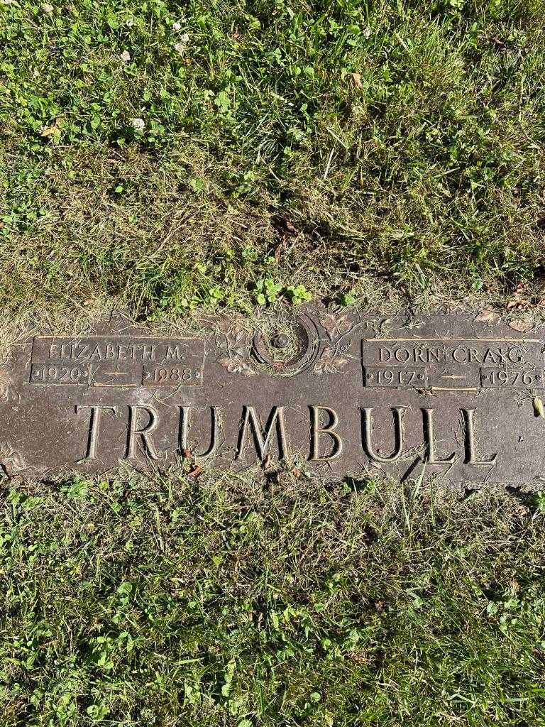 Elizabeth M. Trumbull's grave. Photo 1