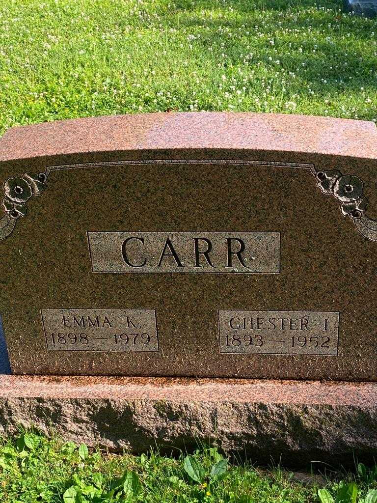 Emma K. Carr's grave. Photo 3