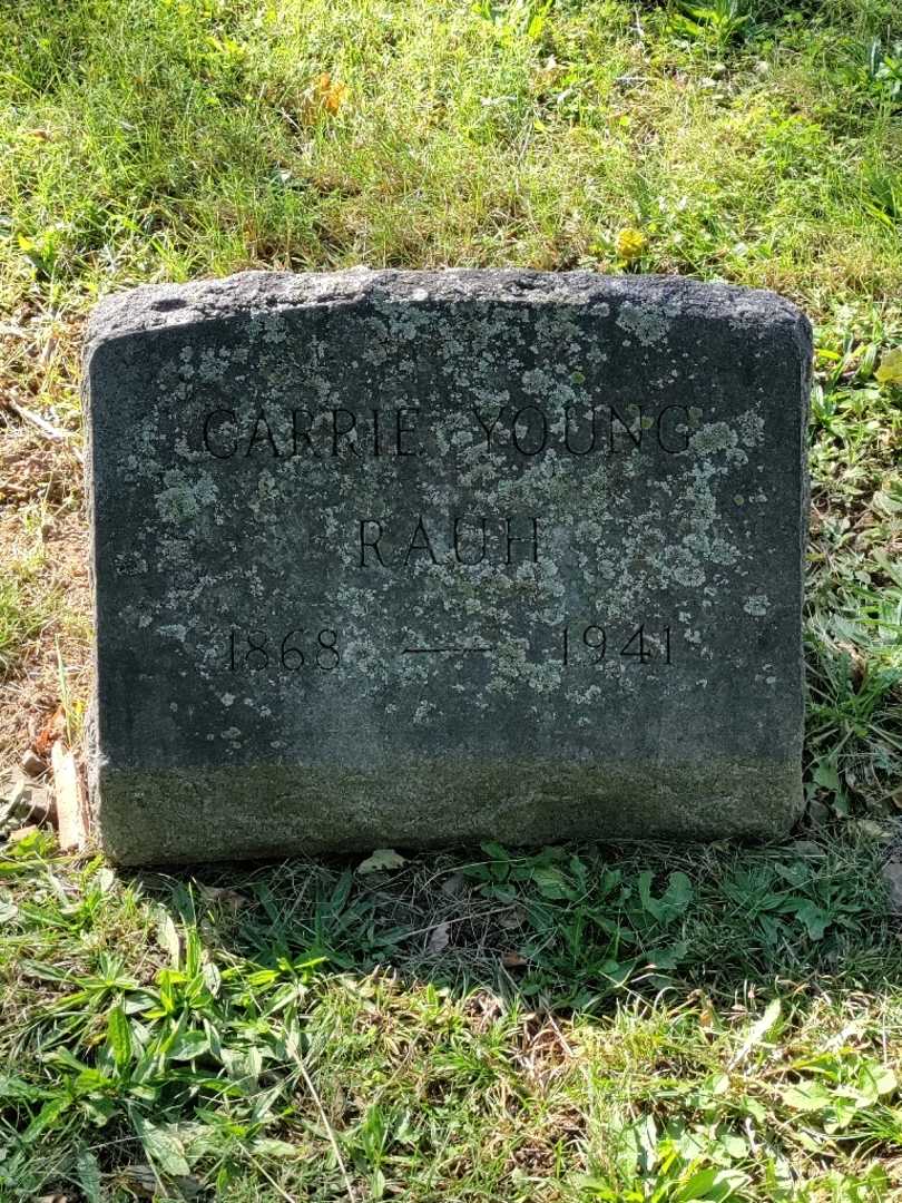 Carrie Young Rauh's grave. Photo 3