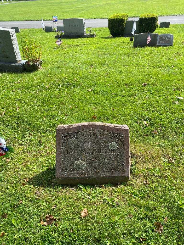 Leona F. Merrill's grave. Photo 2