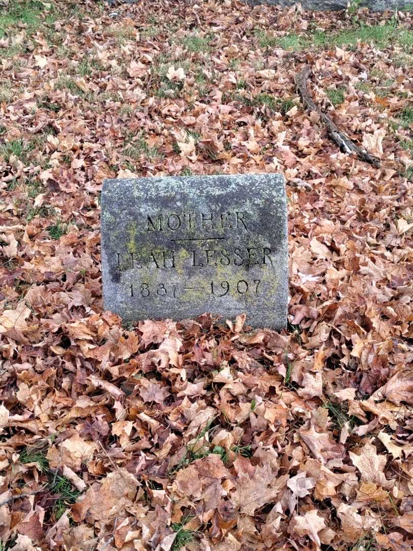 Levia "Leah" Lesser's grave. Photo 2