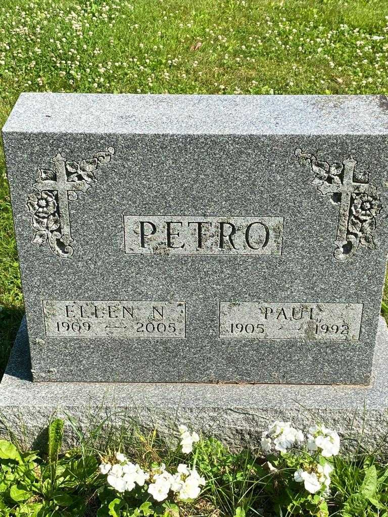 Ellen N. Petro's grave. Photo 3