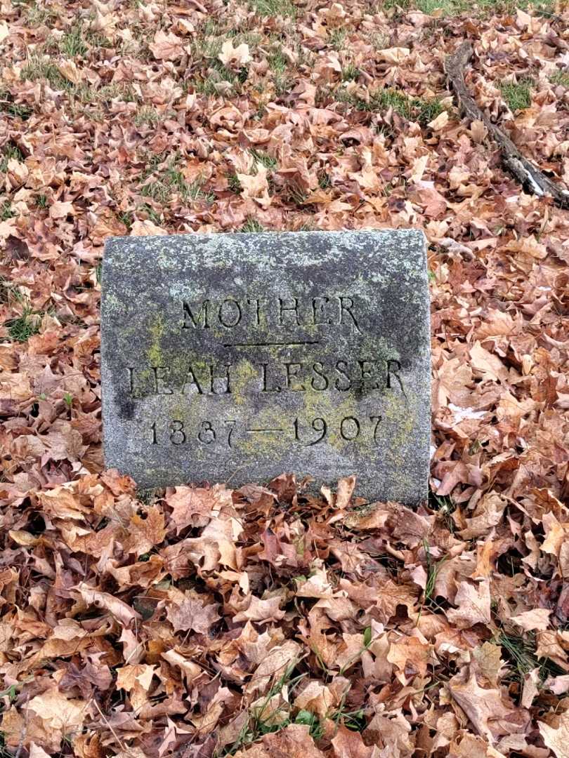 Levia "Leah" Lesser's grave. Photo 3