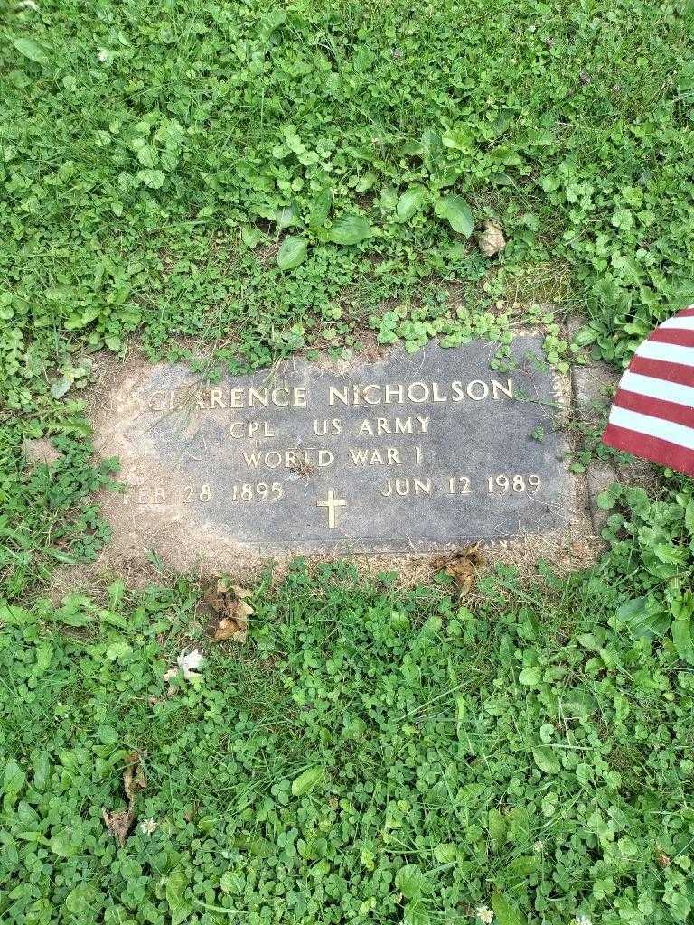 Clarence Nicholson's grave. Photo 4