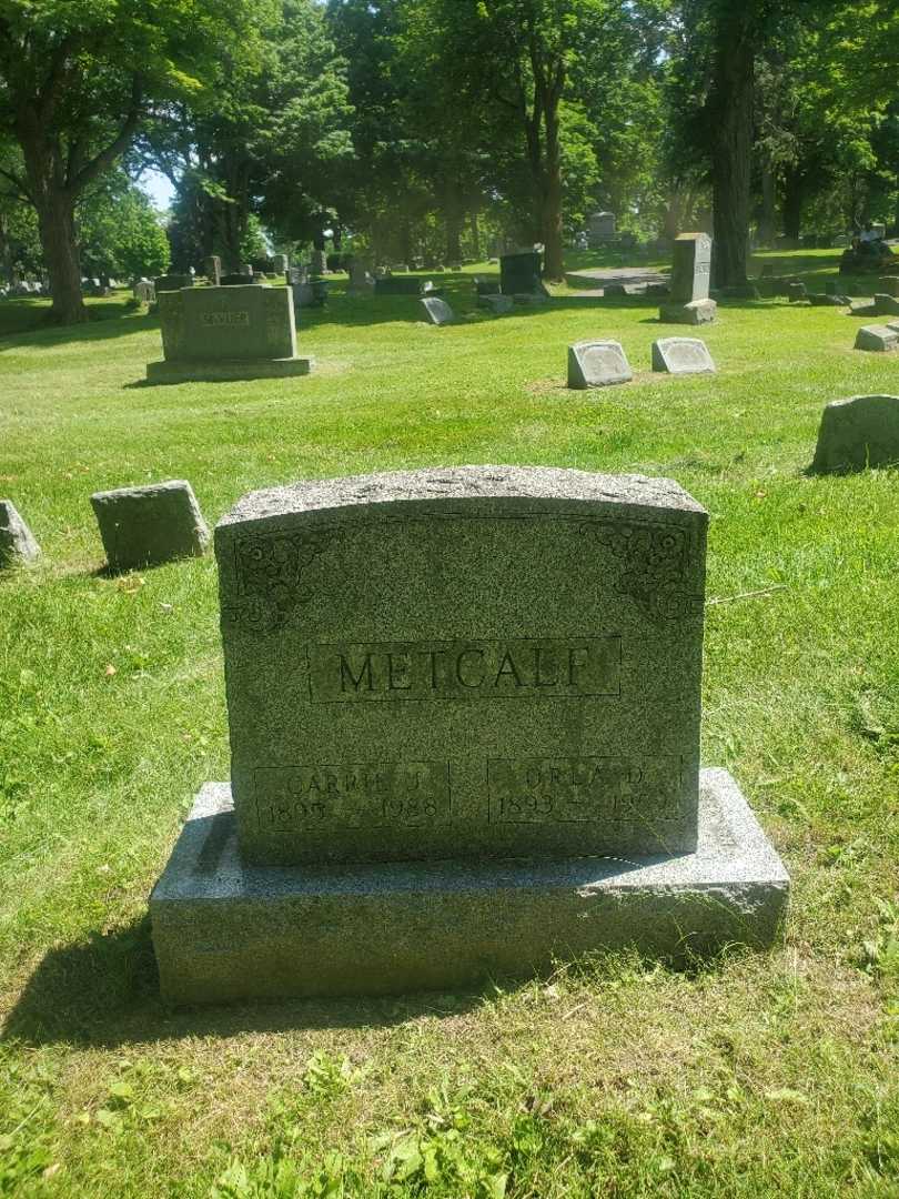 Orla D. Metcalf's grave. Photo 3