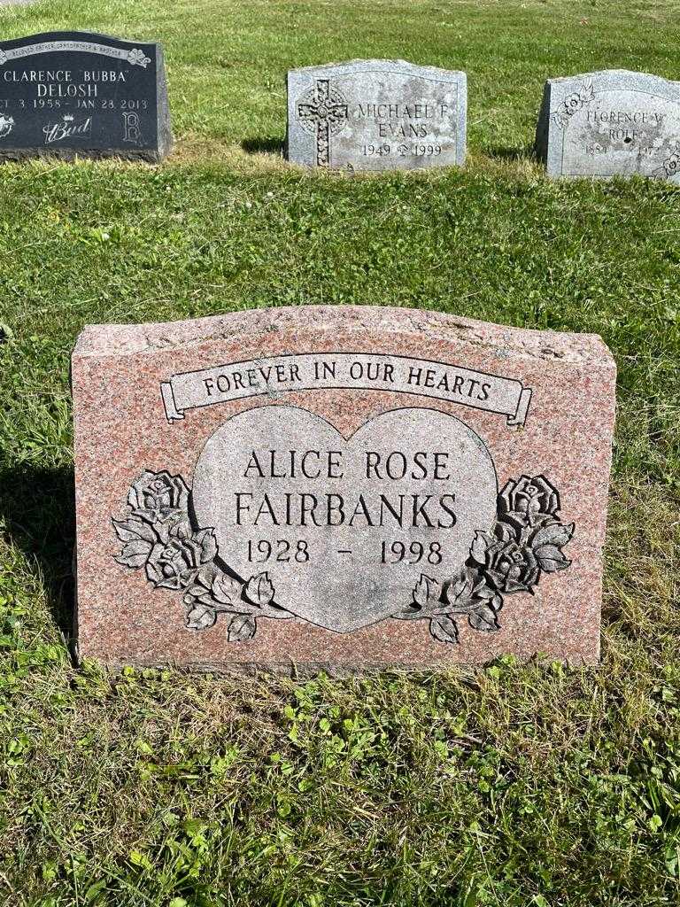 Alice Rose Fairbanks's grave. Photo 3
