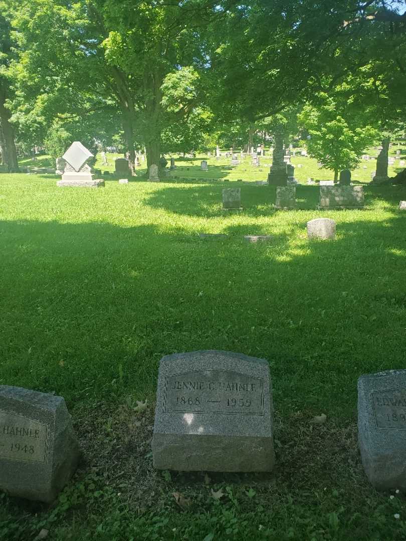 Jennie Catherine Hahnle's grave. Photo 2