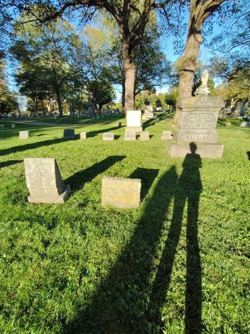 Mary E. Watkins's grave. Photo 1