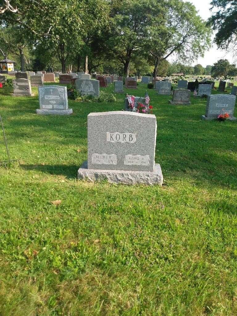 Bertha M. Korb's grave. Photo 1