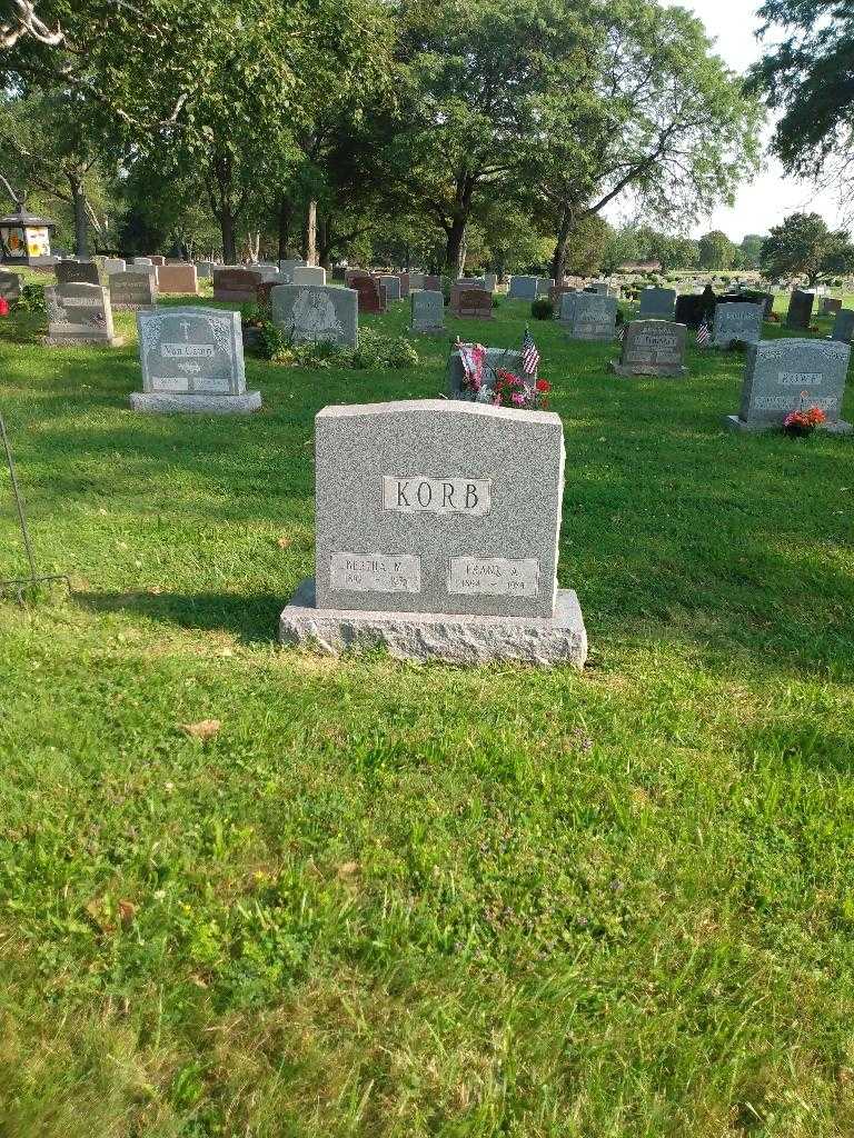 Frank A. Korb's grave. Photo 1