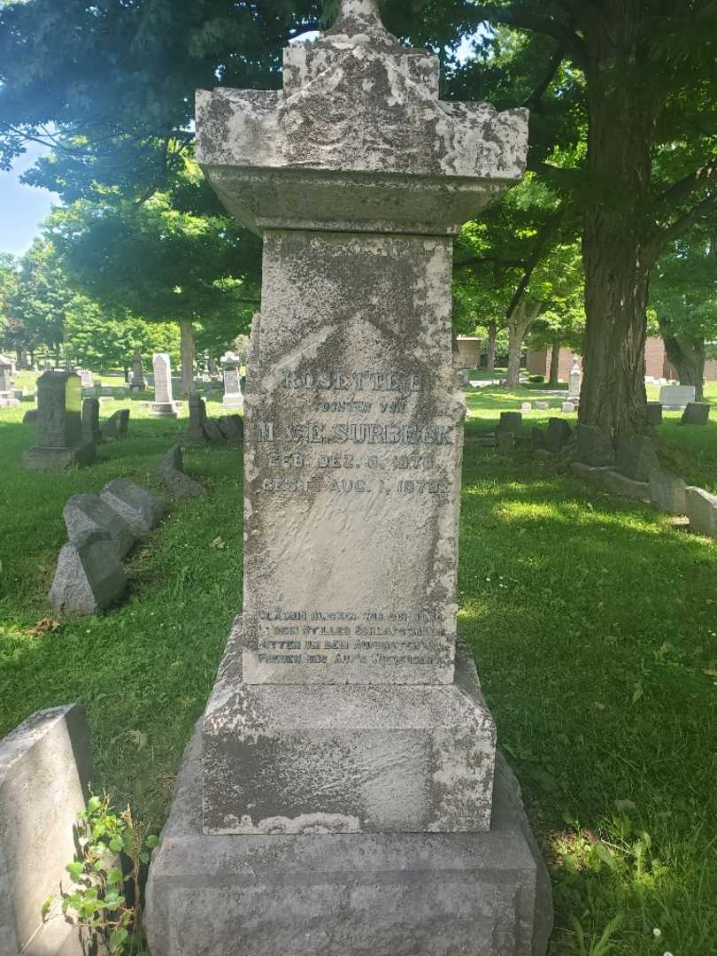 Rosette E. Surbeck's grave. Photo 3