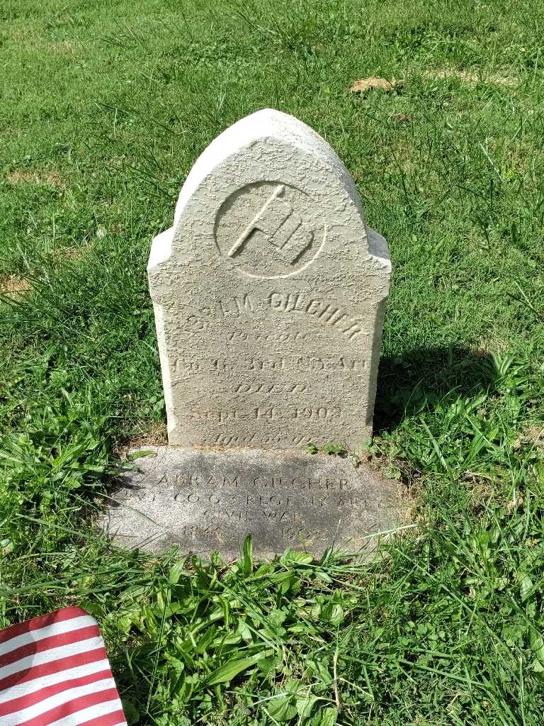 John Abram Gilcher's grave. Photo 2