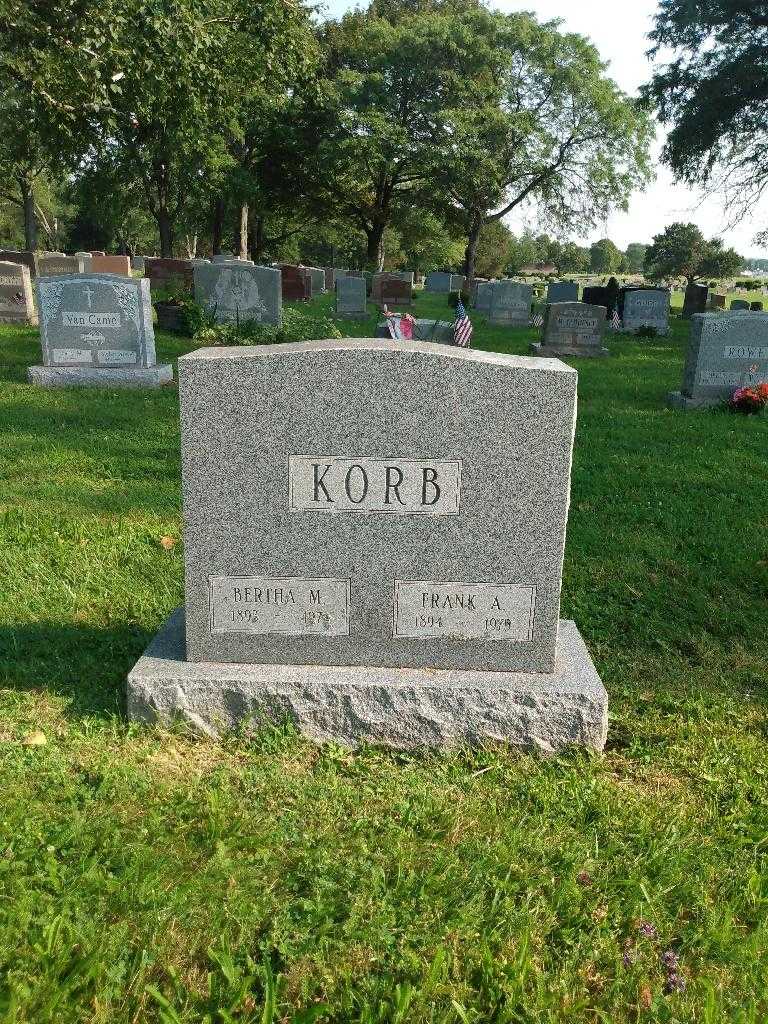 Bertha M. Korb's grave. Photo 2