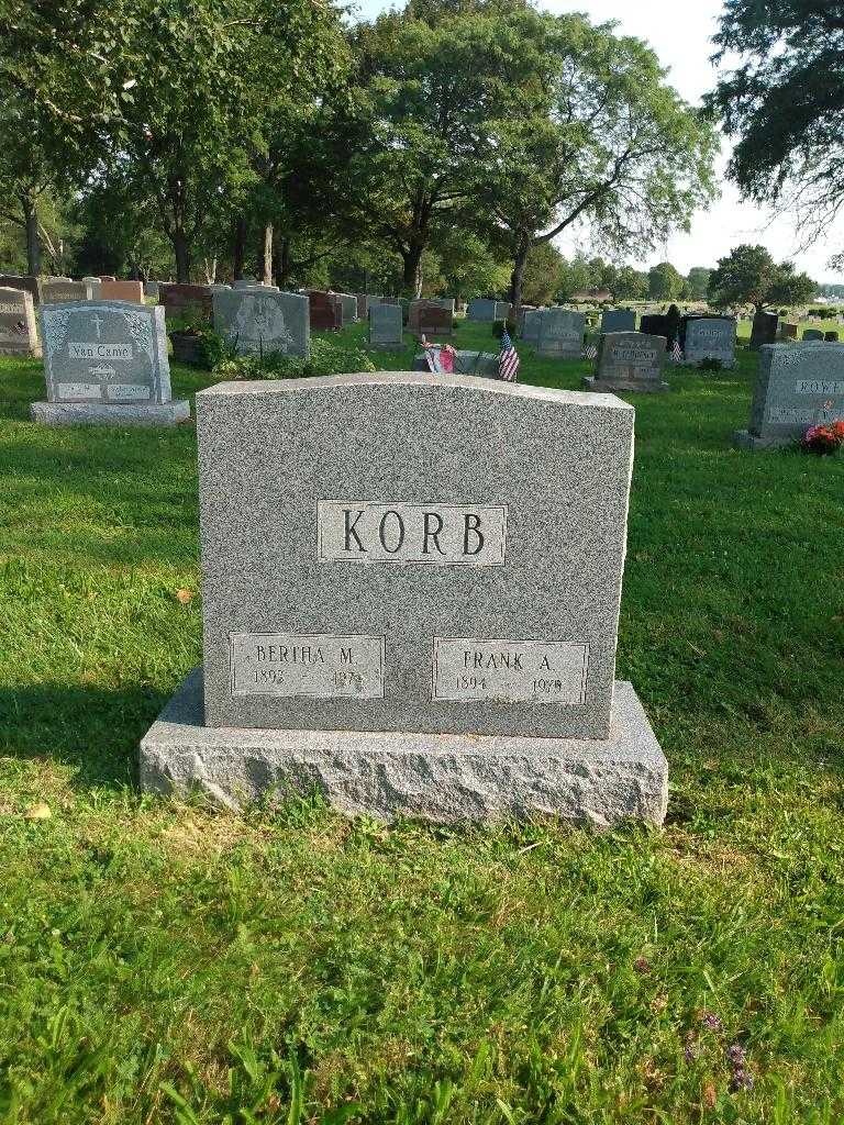 Frank A. Korb's grave. Photo 2