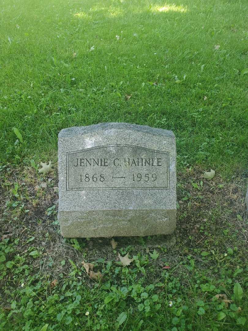 Jennie Catherine Hahnle's grave. Photo 3