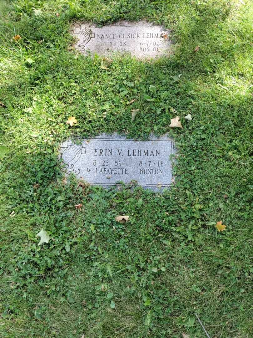 Erin V. Lehman's grave. Photo 3