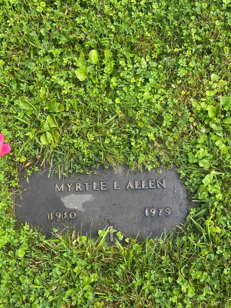 Myrtle L. Allen's grave. Photo 3