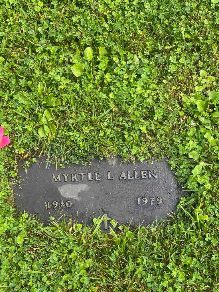 Myrtle L. Allen's grave. Photo 1