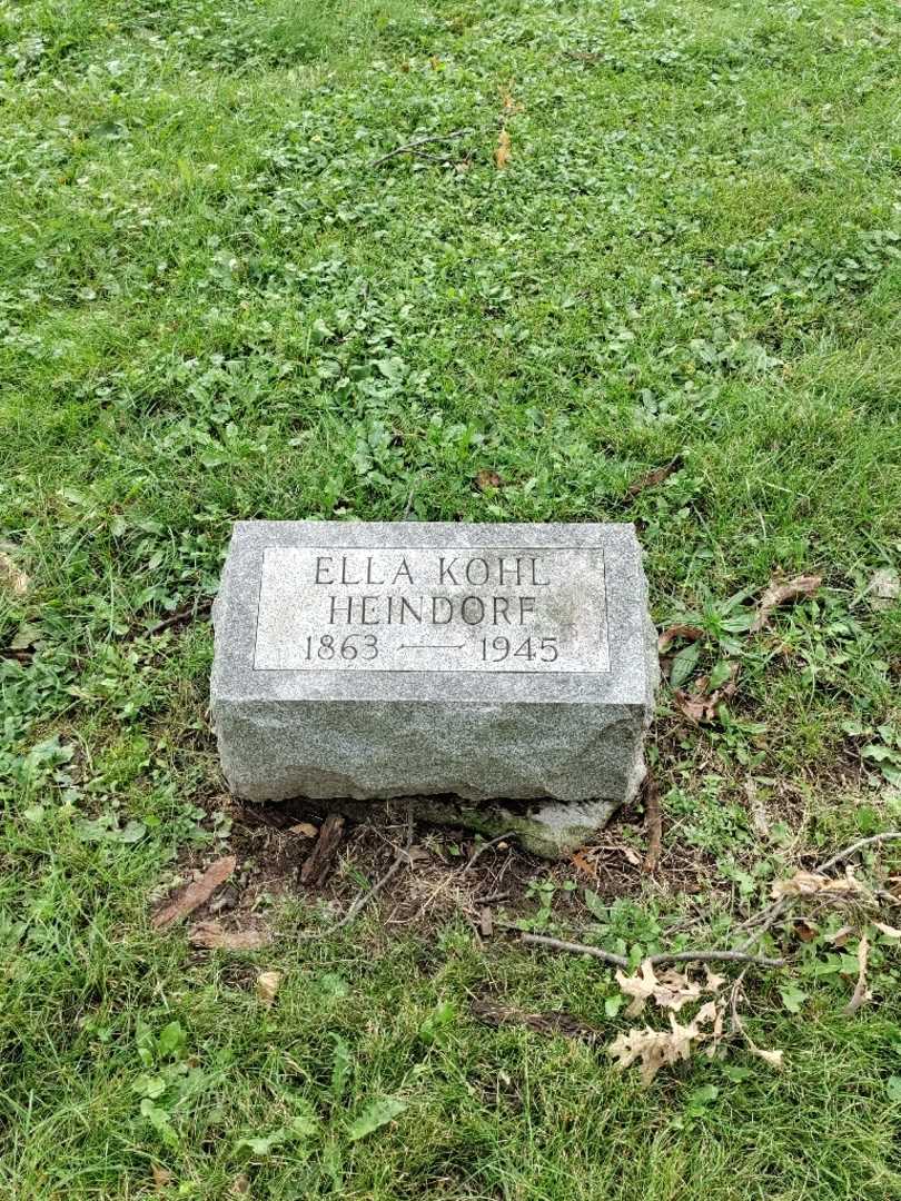 Ella Kohl Heindorf's grave. Photo 2