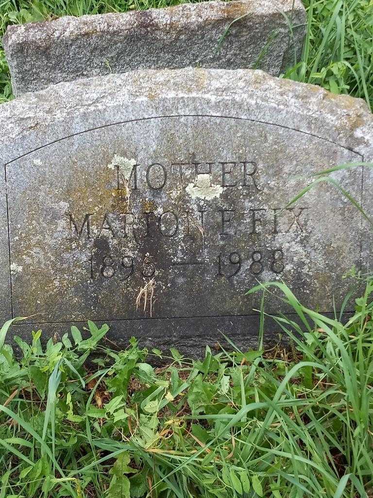 Marion F. Fix's grave. Photo 3