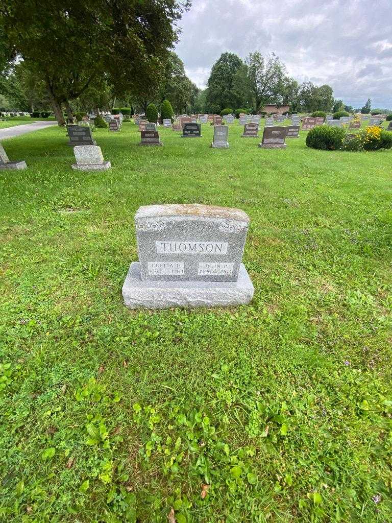 John P. Thomson's grave. Photo 1