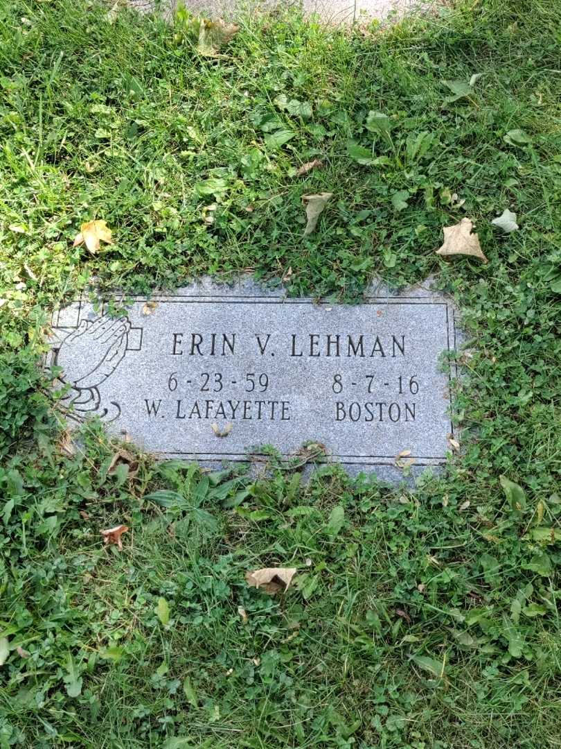 Erin V. Lehman's grave. Photo 3