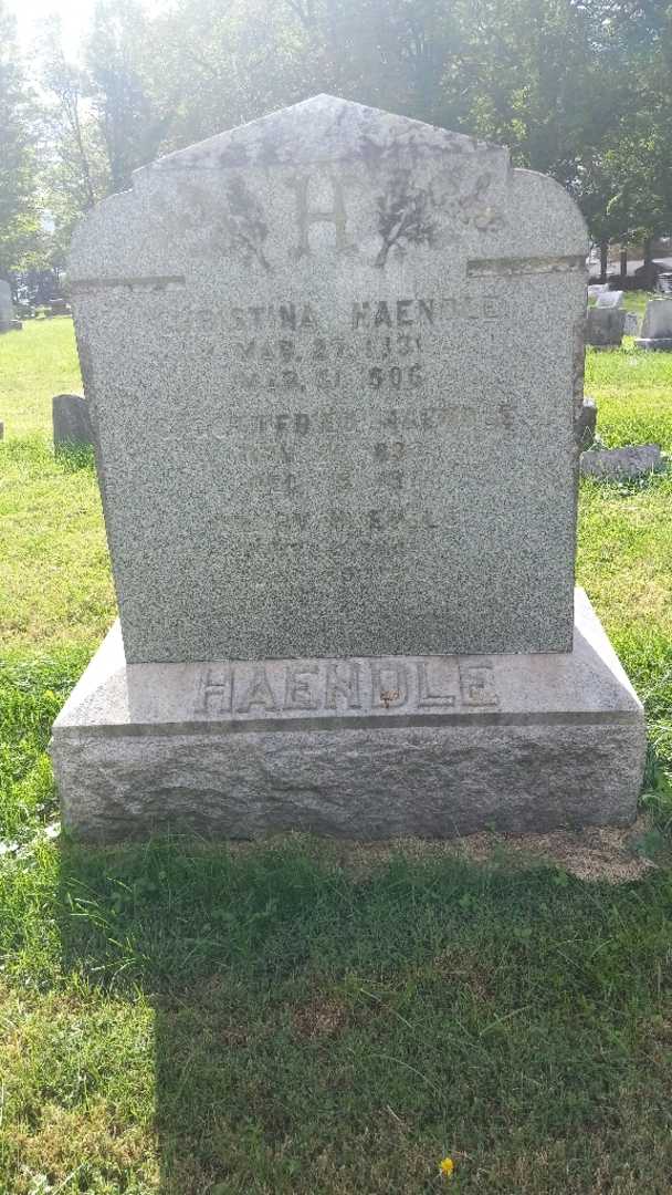 Henry Haendle's grave. Photo 3