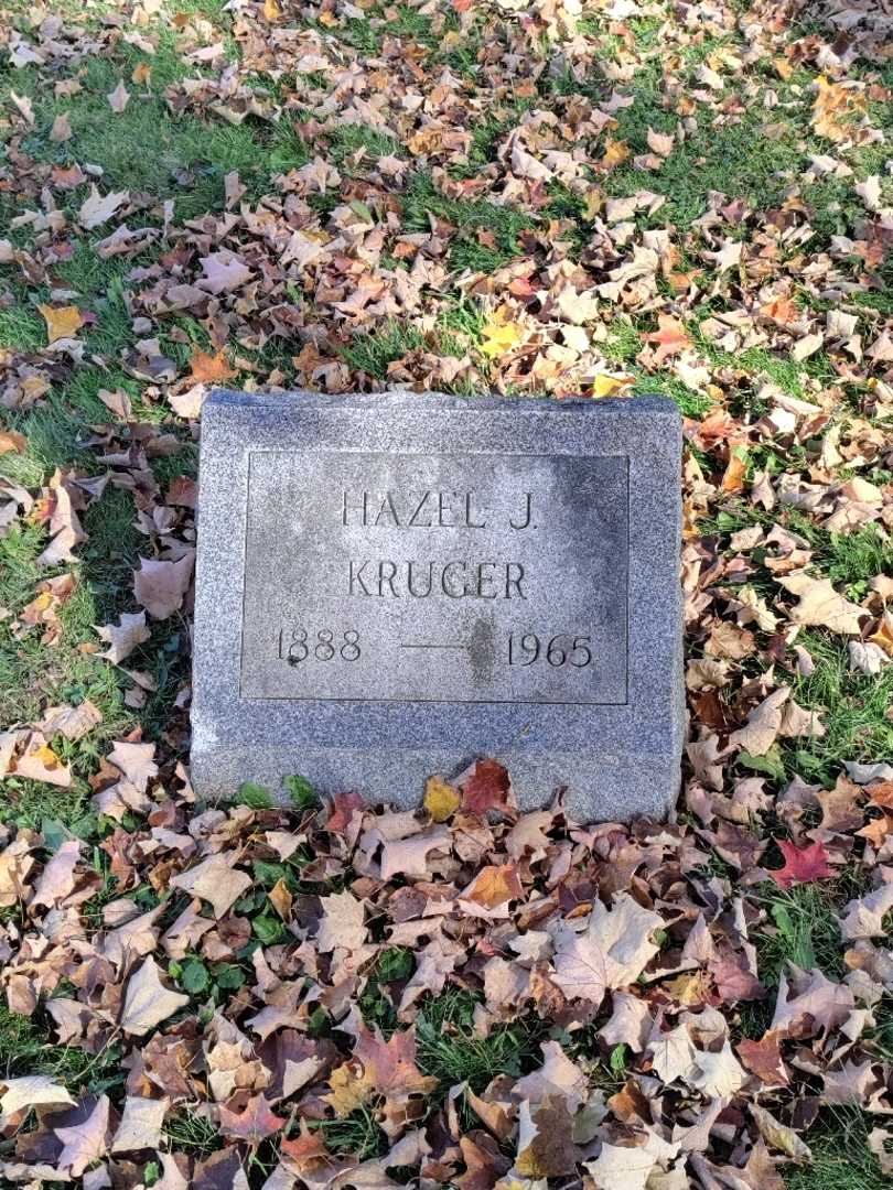 Hazel J. Kruger's grave. Photo 3