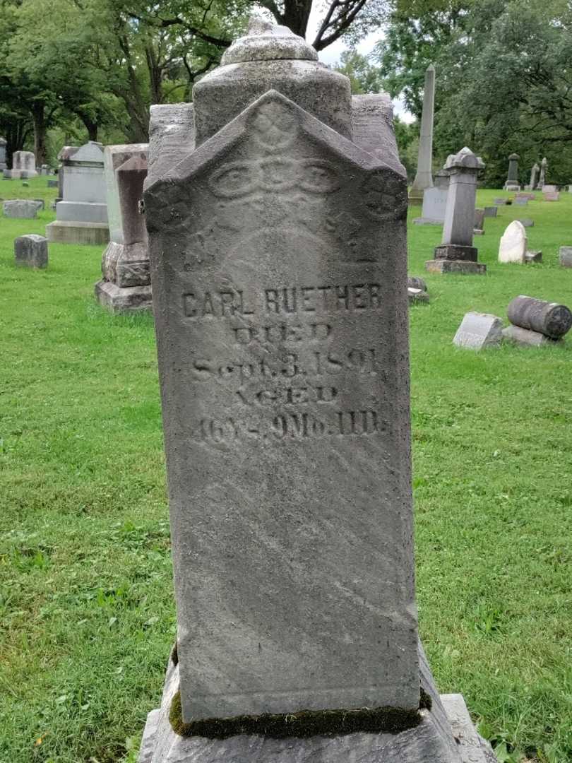 Carl Ruether's grave. Photo 3