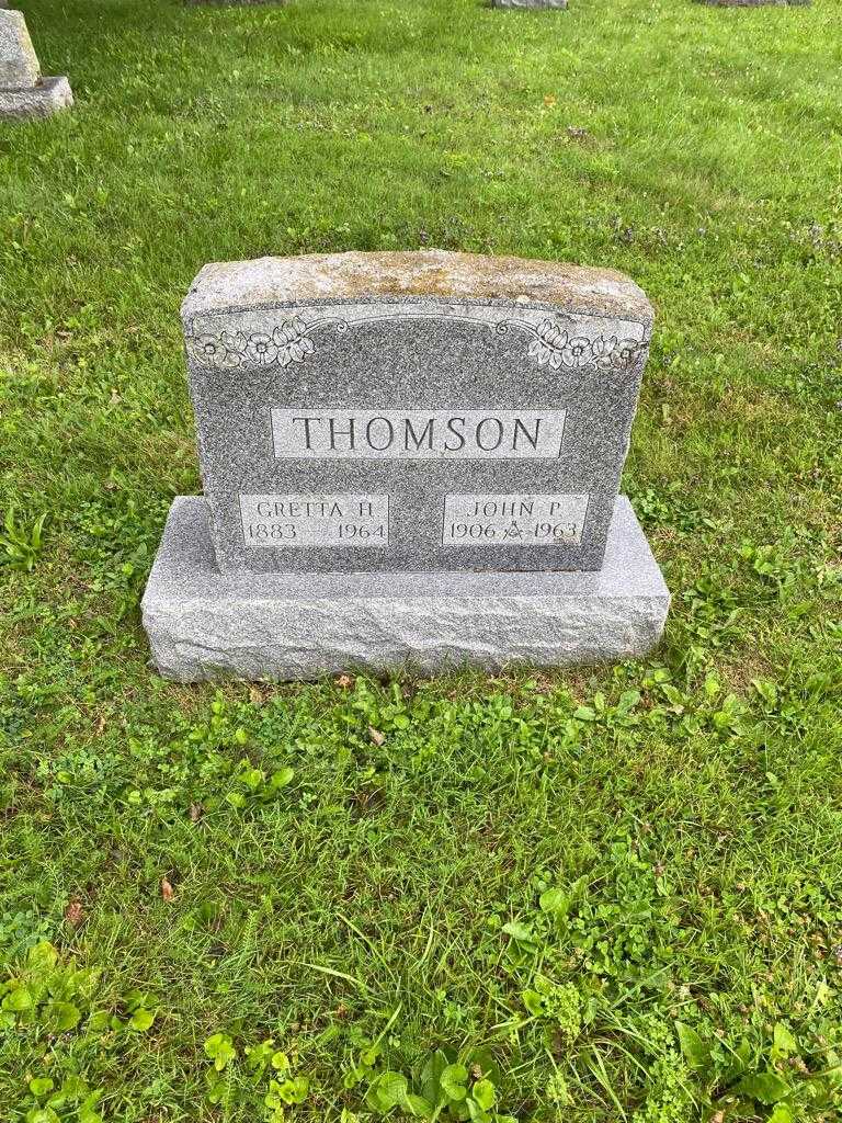 John P. Thomson's grave. Photo 2