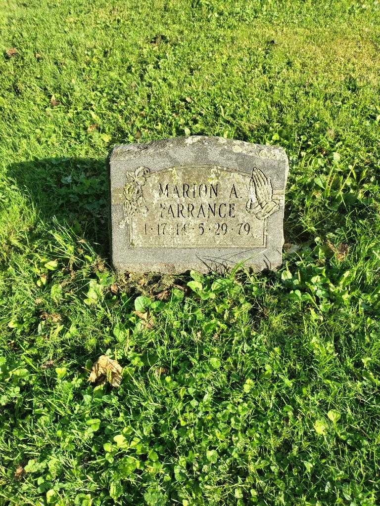 Marion A. Farrance's grave. Photo 2