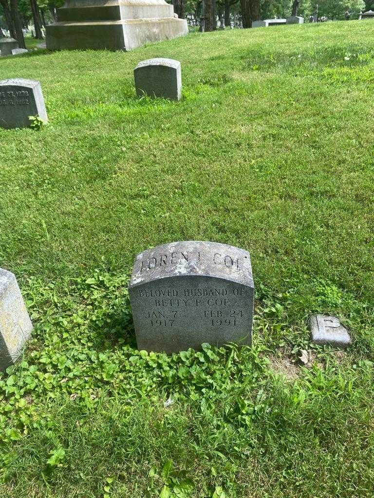 Loren F. Coe's grave. Photo 2