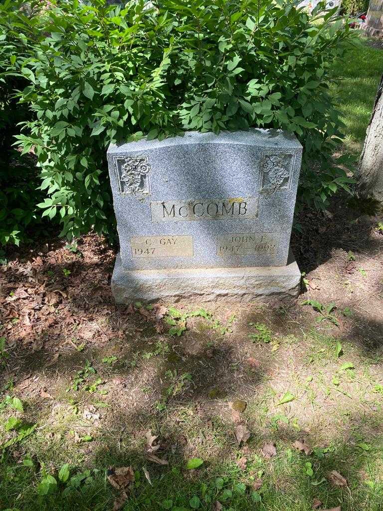 John E. McComb's grave. Photo 2